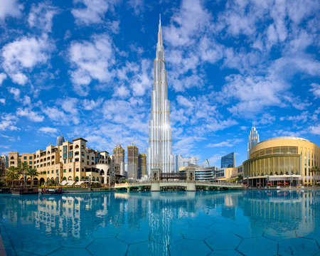 Dubai downtown with Burj Khalifa, UAE
