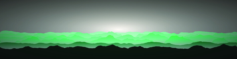 Color Mountains Landscape Generative Art background illustration
