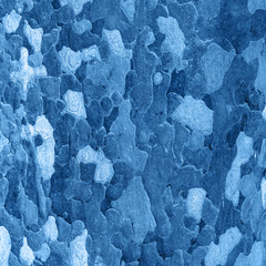 Platan bark wooden background toned classic blue color. Close up. Natural tree bark texture.