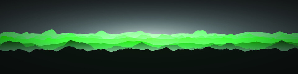 Color Mountains Landscape Generative Art background illustration