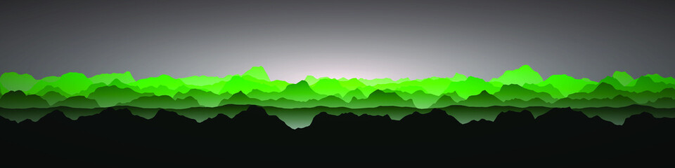 Color Mountains Landscape Generative Art background illustration