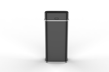 Blank mint tin container for branding and design. 3d render illustration.