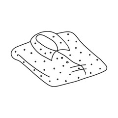 Blouse or shirt illustration, minimal  line art vector drawing isolated on white. symbol of fashion, sewing, good as icon or logo.