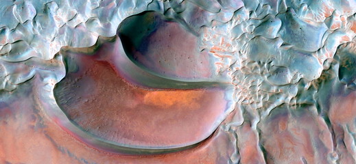 wind pottery,abstract photography of the deserts of Africa from the air. aerial view of desert...