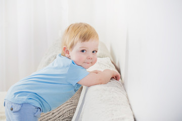 beautiful smile  baby on white background
