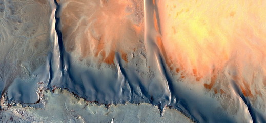 apocalypse, stock photo, abstract photography of the deserts of Africa from the air. aerial view of...