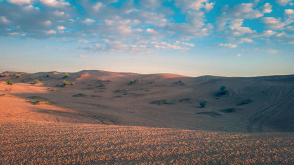 sunset in the desert
