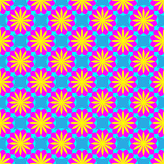 Seamless pattern on the blue background