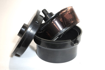 film development bin on a white background