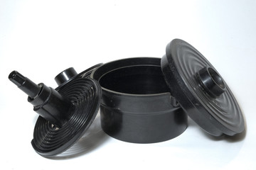film development bin on a white background