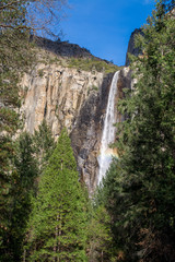 Bridal vial falls waterfall Yosemite California 