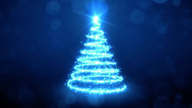 Holidays and Christmas Background animation with the concept of falling snowflakes and Christmas Decoration elements with the subtle snowy background 