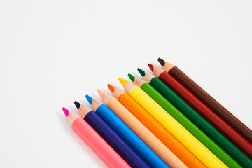 Pencils colors desing education graphic 