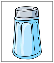Vector salt shaker isolated on a white background.