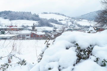 Fototapeta na wymiar Feb. 04, 2015. Larrabetzu is a beautiful village located in the Txorierri valley, in the heart of Bizkaia (Basque Country).