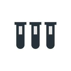 Three test tubes icon, laboratory concept. Stock Vector illustration isolated on white background.