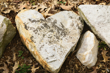 heart shaped rock