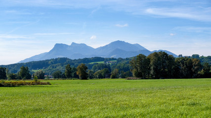 Fototapeta premium Landscape in the foothills of the Alps. Bavaria, Germany