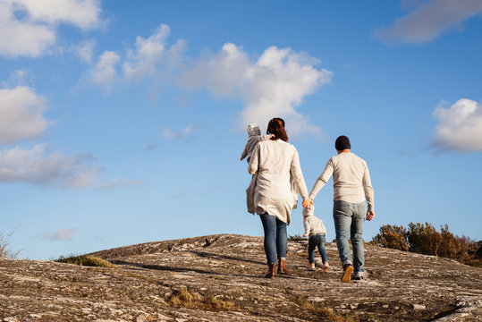 Family walking together