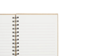 Old book isolated on the white background with clipping path