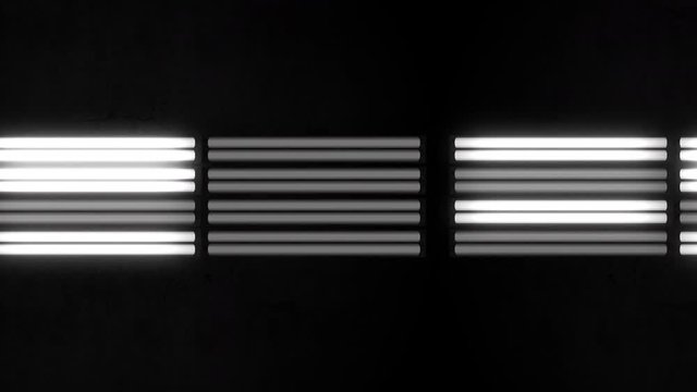 Fluorescent Lights Flicker Triple Moving Seamlessly Looping Video Background