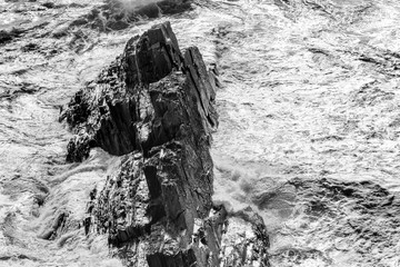 Surf breaking on rocks, Old Head of Kinsale, Kinsale, County Cork, Ireland
