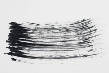 black gouache on white background.