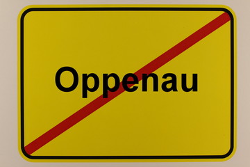 Grafische Darstellung des Ortsaugangsschildes der Stadt Oppenau im Schwarzwald