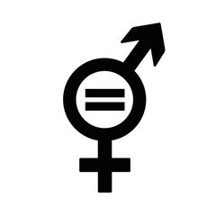 female and male icon symbol equal rights concept vector illustration EPS10 - obrazy, fototapety, plakaty
