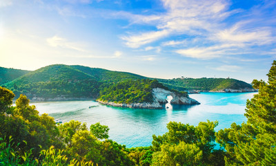Fototapeta premium Vieste, San Felice arch rock bay, Gargano, Apulia, Italy.