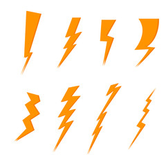 Bolt Lighting Icons Set. Vector illustration icons