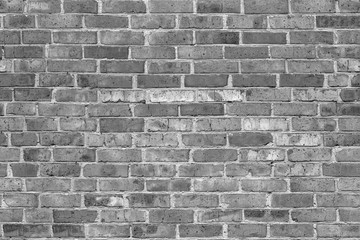 Seamless brick wall texture for mapping a material in a 3D game or render. Grayscale version.