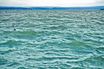 Rough waters on Canandaigua Lake, New York