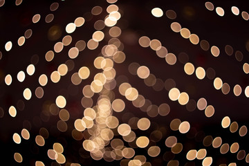 Photo of bokeh lights on black background. Perfect for overlay.