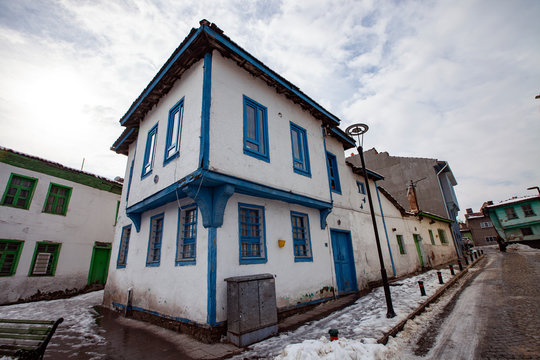 Old Turkish - Ottoman Houses in Odunpazari, Eskisehir, Turkey