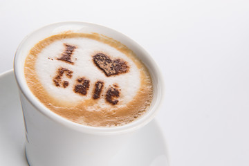  coffee with milk in cup
