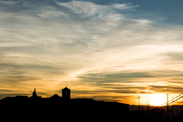BEAUTIFUL EVENING OF THE ALBAYZIN NEIGHBORHOOD IN GRANADA