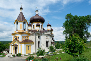 Fototapeta na wymiar Beautiful view of Condrita Monastery (Mănăstirea Condrița), located in Moldavia