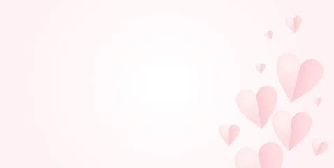 Backgrounds for Valentines day with pink hearts. Banner, website, postcard, background.