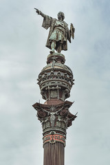 Columbus Monument, Barcelona Statue of Christopher Columbus in Barcelona, Spain