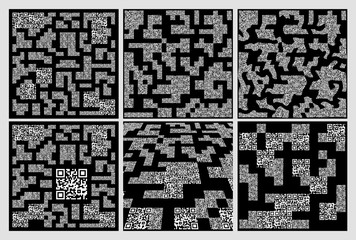 QR code labyrinth pattern. Vector illustration Eps 10