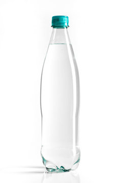plastic bottle of water isolated on a white background. plastic bottle of water isolated on a white background. Image for design.