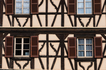 House facade of Colmar in Alsace France