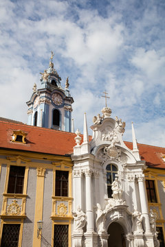 Austria, Lower Austria, Wachau, Durnstein, Durnstein Abbey, Collegiate church