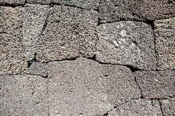 various patterns made of stone wall