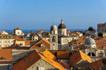 Fototapeta premium Roofs in Dubrovnik in Croatia
