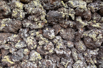 various patterns made of stone wall