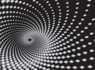 Dotted Halftone Vector Spiral Pattern or Texture