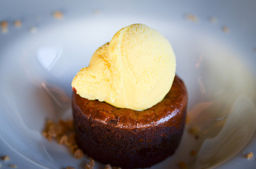 delicious home made lava cake & vanilla icecream