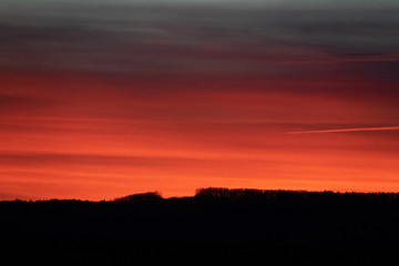 Fototapeta premium Sunset red sky